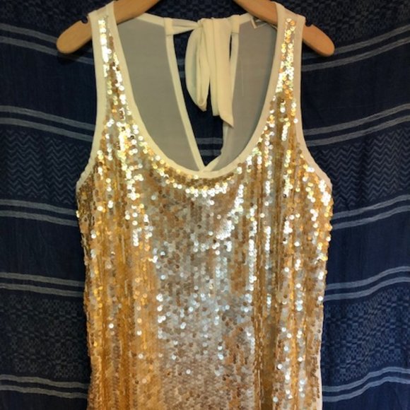 Kirra Sequined Tank w/ Sheer Back - Picture 2 of 6